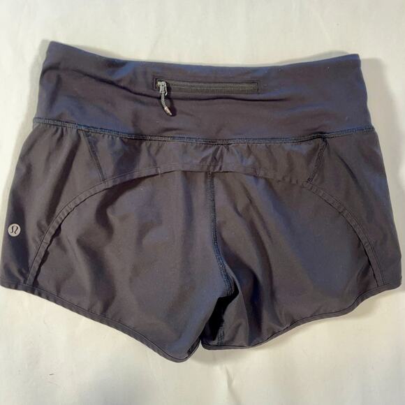 Lululemon Pace Setter Running Shorts Black Size 4 Discontinued 3.5” Inseam - Picture 3 of 6
